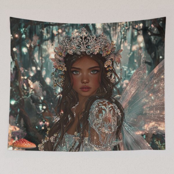 Item preview, Enchanted Fairy Princess With Crystal Tiara designed and sold by Storybook Botanica.