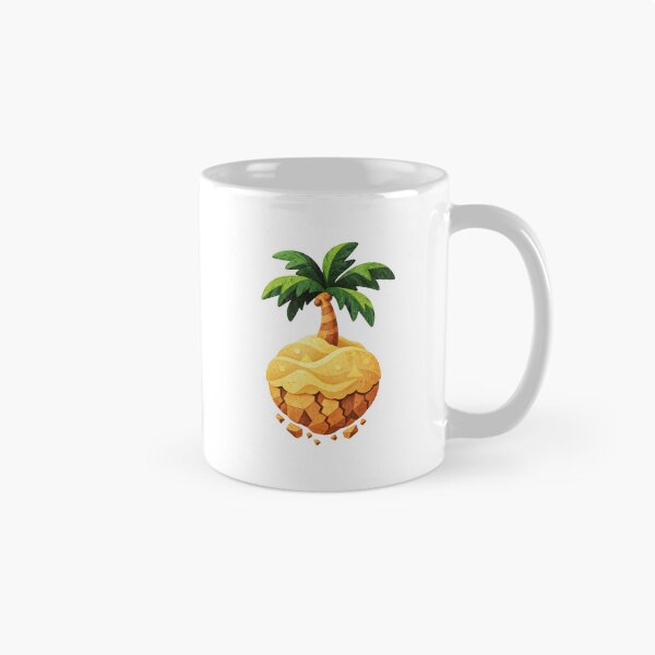 Item preview, Palm tree on a floating island – Yellow geometric nature art designed and sold by Mediatoni.