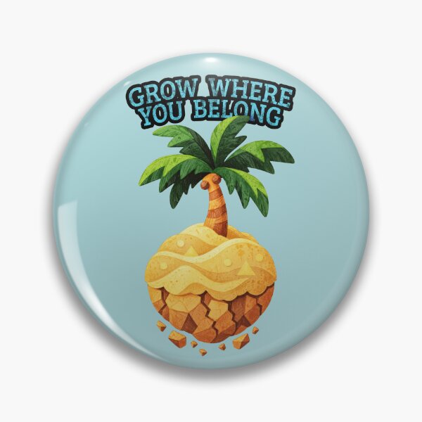 Item preview, Palm tree on a floating island – Yellow geometric nature art designed and sold by Mediatoni.