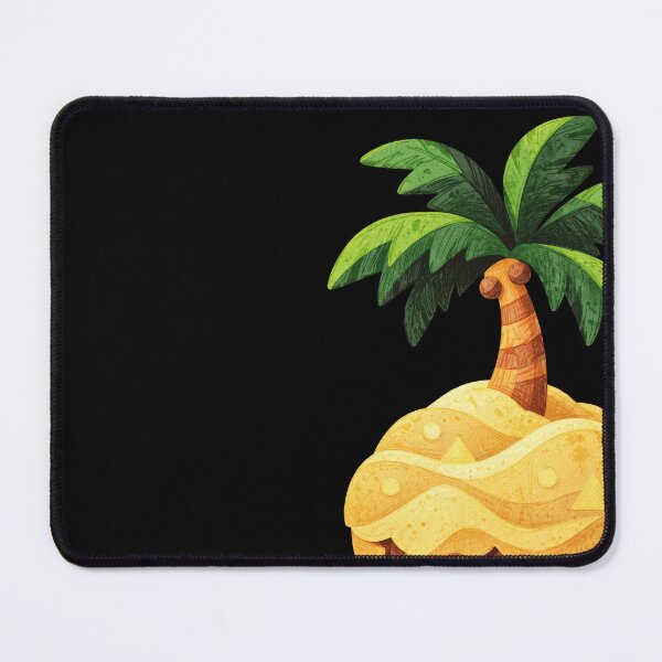 Item preview, Palm tree on a floating island – Yellow geometric nature art designed and sold by Mediatoni.