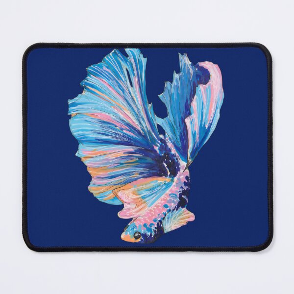Item preview,  Cotton Candy Fish on blue designed and sold by Amanda Adela Art.