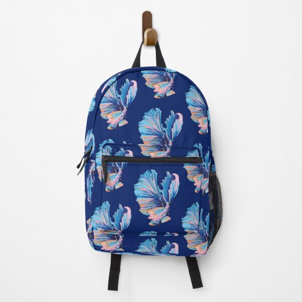 Item preview, Cotton Candy Fish on blue designed and sold by Amanda Adela Art.