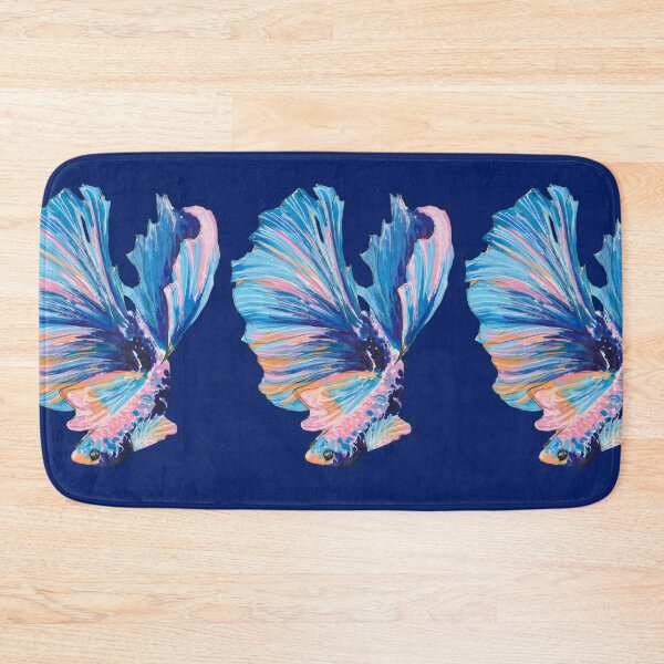 Item preview,  Cotton Candy Fish on blue designed and sold by Amanda Adela Art.
