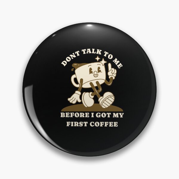 Item preview, Coffee humor, morning grouch, retro cartoon, first coffee designed and sold by FeverVoid.