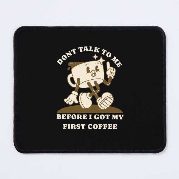 Item preview, Coffee humor, morning grouch, retro cartoon, first coffee designed and sold by FeverVoid.