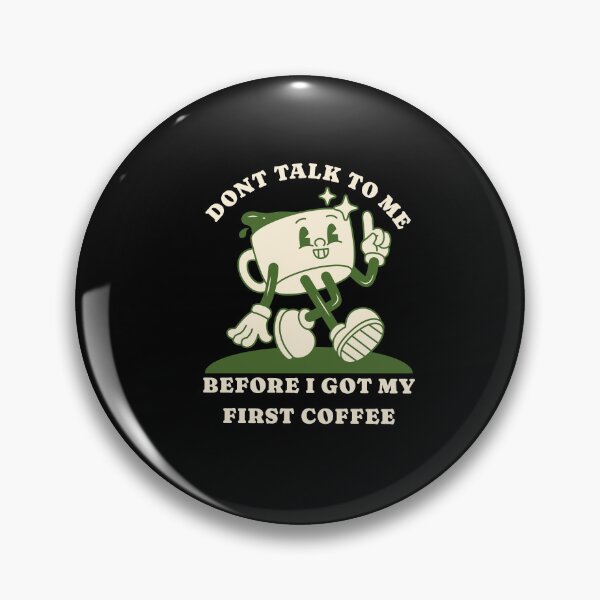 Item preview, Coffee humor, morning grouch, retro cartoon, first coffee designed and sold by FeverVoid.