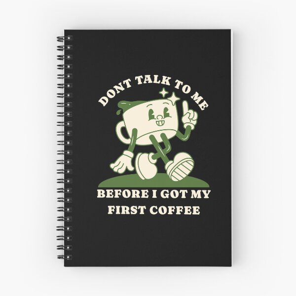 Item preview, Coffee humor, morning grouch, retro cartoon, first coffee designed and sold by FeverVoid.