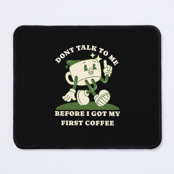 Item preview, Coffee humor, morning grouch, retro cartoon, first coffee designed and sold by FeverVoid.