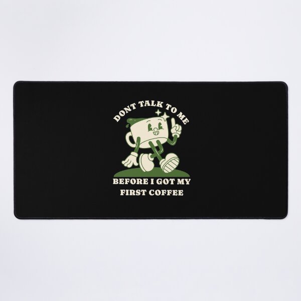 Item preview, Coffee humor, morning grouch, retro cartoon, first coffee designed and sold by FeverVoid.