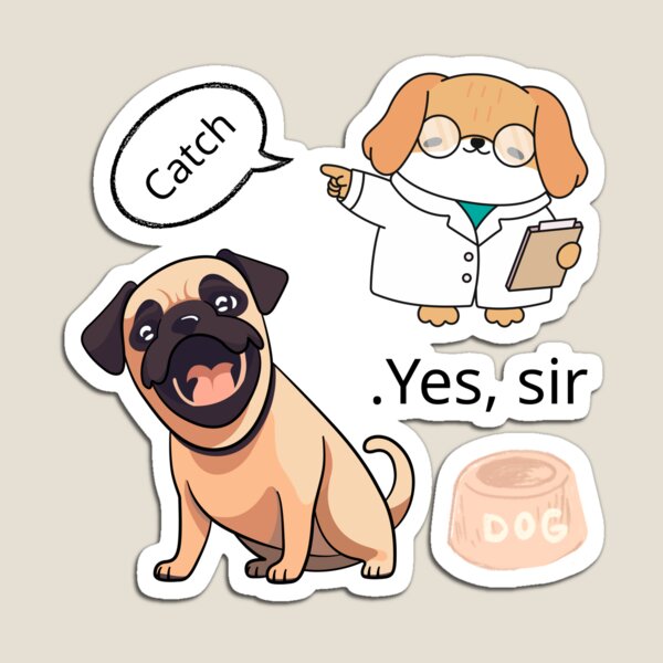Item preview, Catch Yes Sir Funny Dog Vintage Retro Design designed and sold by CREATIVE HIVE.