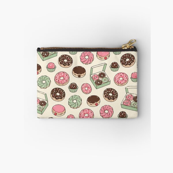 Item preview, Cute Donut Pattern, Pink Chocolate Bakery Retro Dessert Print designed and sold by TM DESIGNS AND MORE.