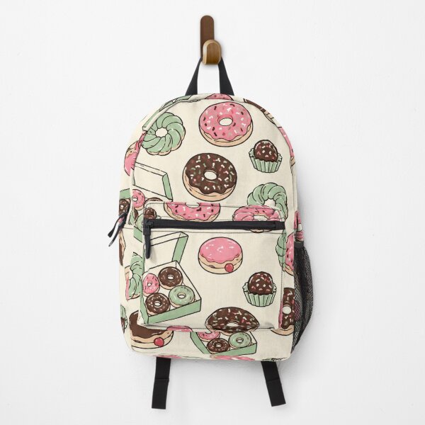 Item preview, Cute Donut Pattern, Pink Chocolate Bakery Retro Dessert Print designed and sold by TM DESIGNS AND MORE.