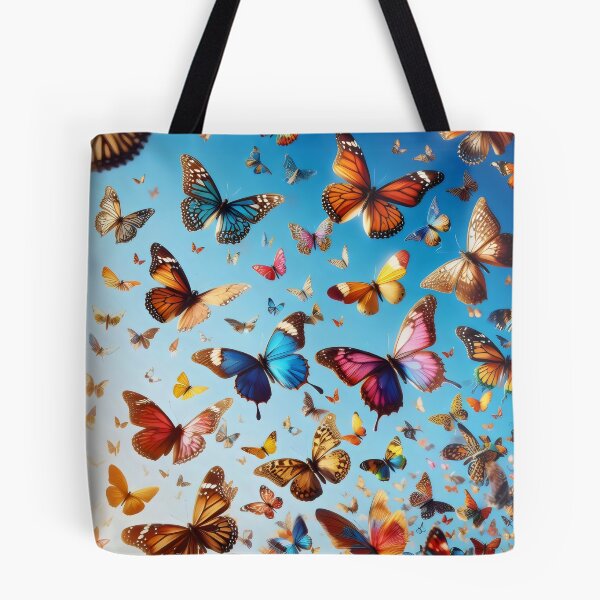 Item preview, Butterflies flying against a blue sky. designed and sold by MyHappyArtShop.