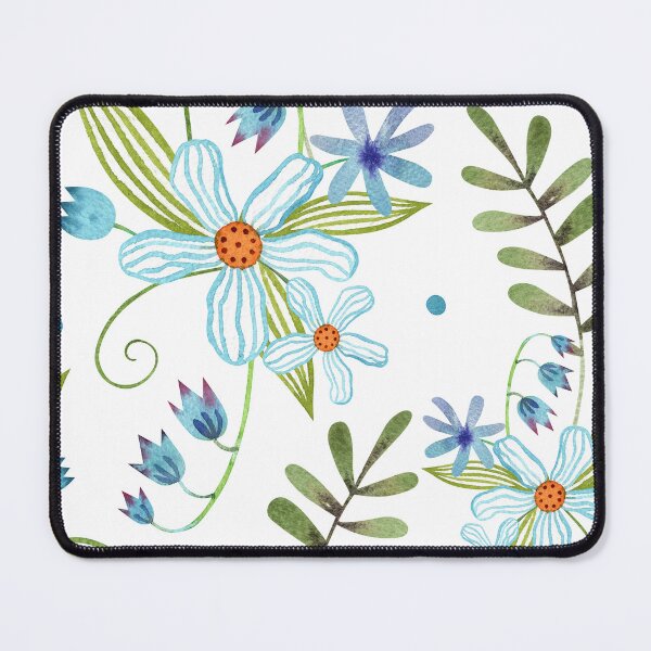 Item preview, Blue Wildflowers – Watercolor Floral Pattern designed and sold by White Rabbit Design .