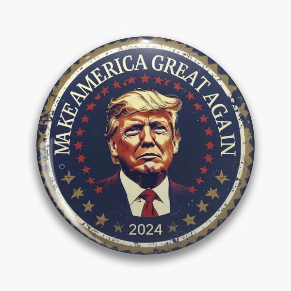 Item preview, Vintage presidential campaign seal with Make America Great Again designed and sold by Rue Design Company.