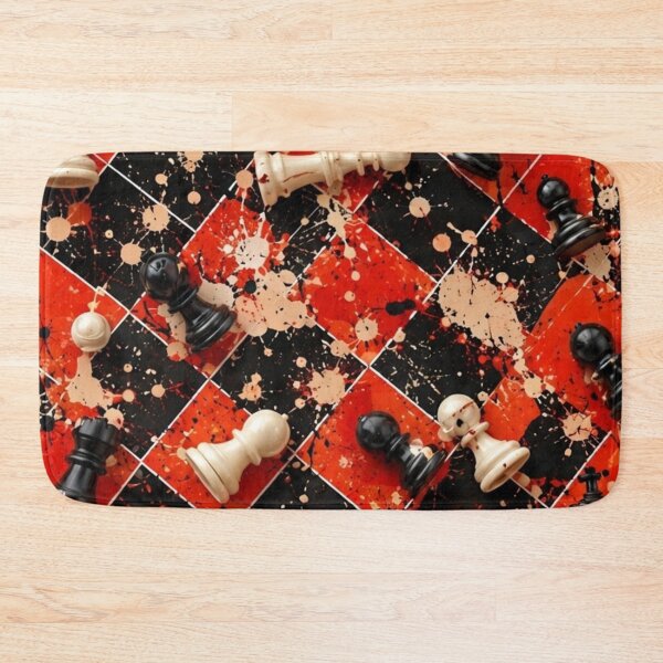 Item preview, Chessboard Strategy and Splatter Mixed Media Art designed and sold by THE SPLATTERED HAUS BY SAGE BANKS.