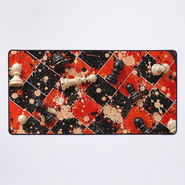 Item preview, Chessboard Strategy and Splatter Mixed Media Art designed and sold by THE SPLATTERED HAUS BY SAGE BANKS.