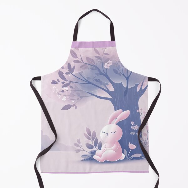 Item preview, Pink Bunny Under Lilac Tree, Dreamy Woodland Nursery Art designed and sold by NarjaShop.