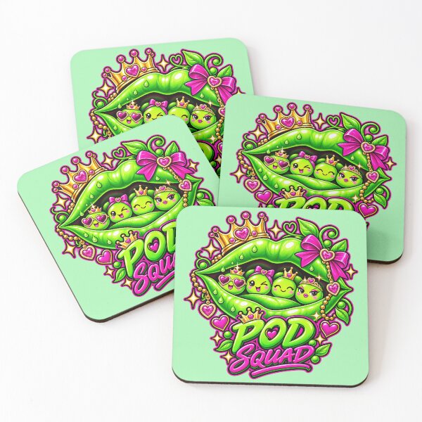 Item preview, Royal Pod Squad - Neon Pop Art Peas designed and sold by Human Error Goods.