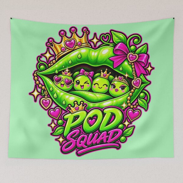 Item preview, Royal Pod Squad - Neon Pop Art Peas designed and sold by Human Error Goods.