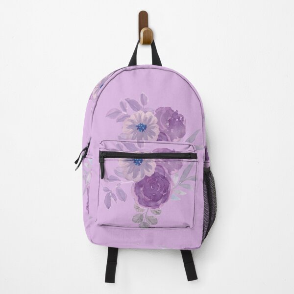 Item preview, purple watercolor floral bouquet designed and sold by introvertarts.
