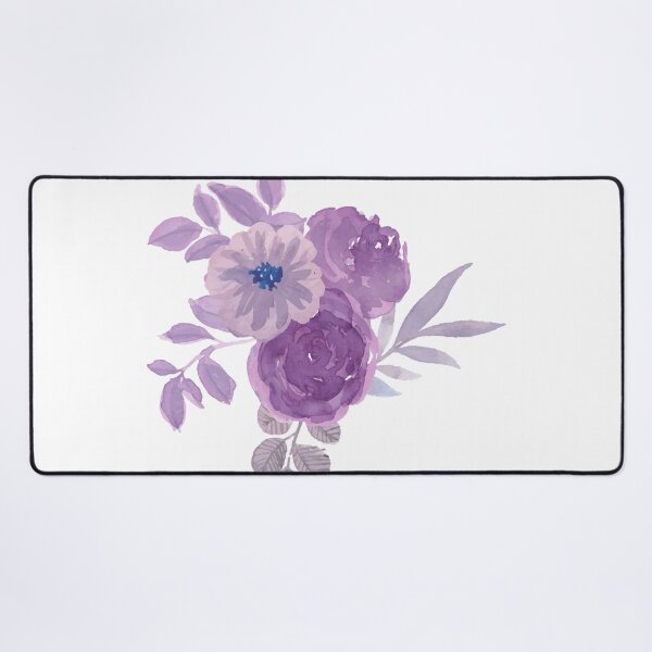 Item preview, purple watercolor floral bouquet designed and sold by introvertarts.