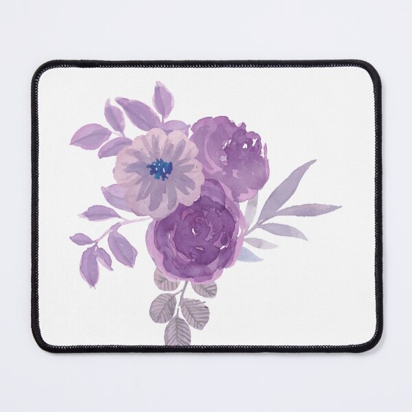 Item preview, purple watercolor floral bouquet designed and sold by introvertarts.