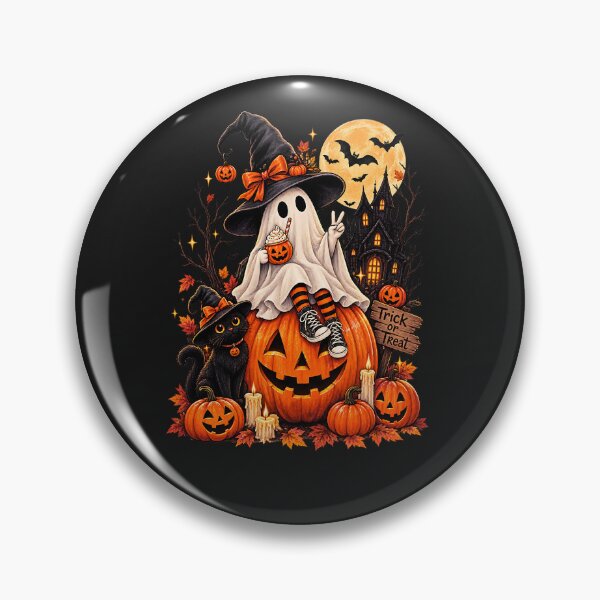 Item preview, Whimsical Halloween Ghost Witch designed and sold by NucciCollective.