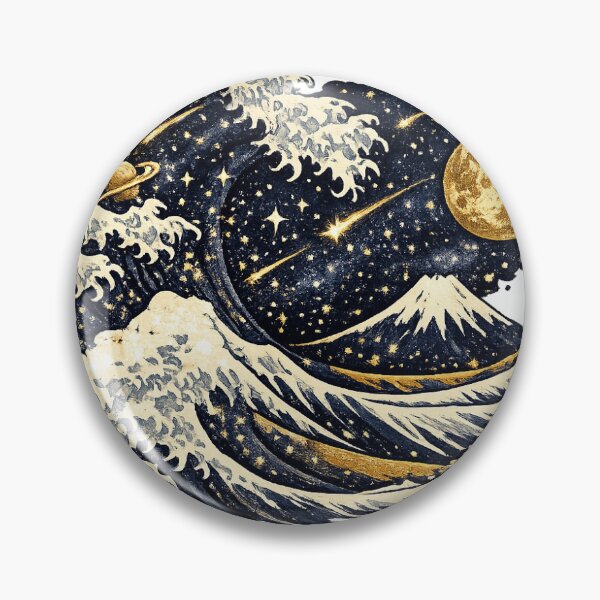Item preview, Celestial Great Wave Cosmic Galaxy Art designed and sold by Ink-verse-.
