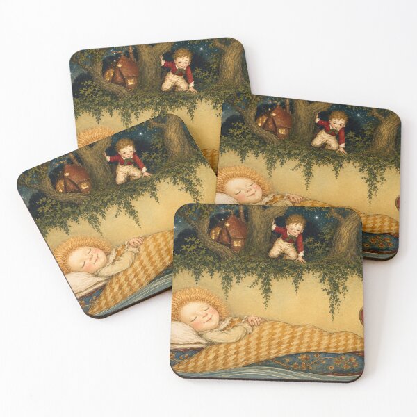 Item preview, Art Nouveau Fantasy Sleeping Child Art for Dreamy Nursery Decor designed and sold by RickE.