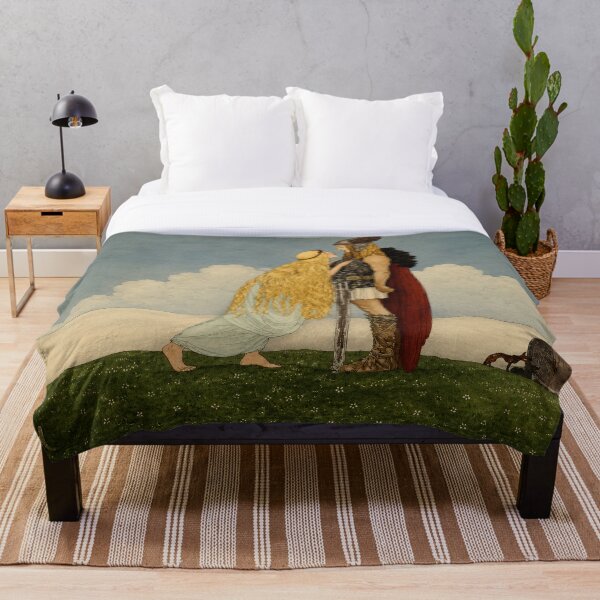 Item preview, Freyja and Svipdag by John Bauer - Norse Mythology Vintage Illustration Romantic Couple Wall Art designed and sold by RickE.