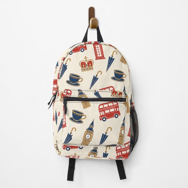 Item preview, London England Pattern, Big Ben Red Bus British Travel Print designed and sold by TM DESIGNS AND MORE.