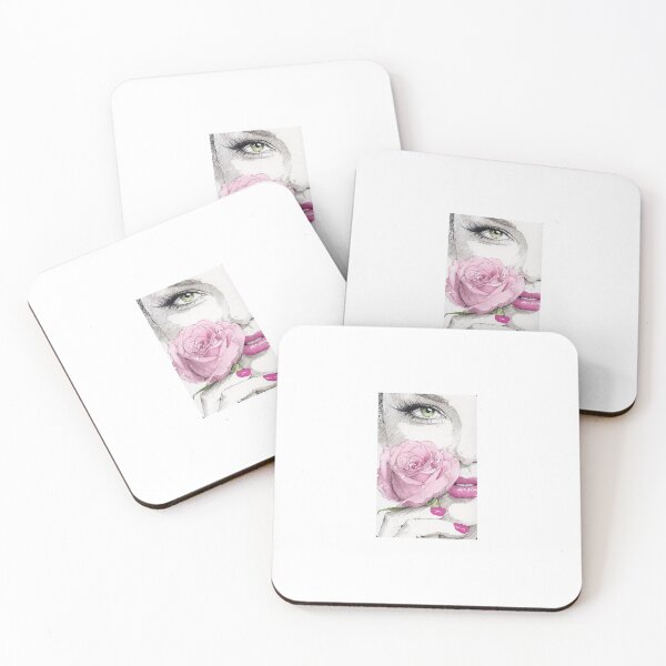 Item preview, Lady with pink lips and pink rose designed and sold by carlsmart1.