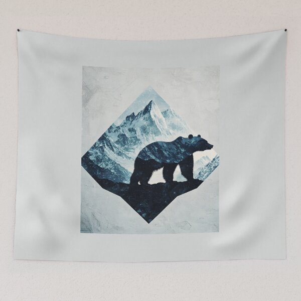 Item preview, 3d Render Of Geometric Bear Mountain, Cool designed and sold by Checho30.