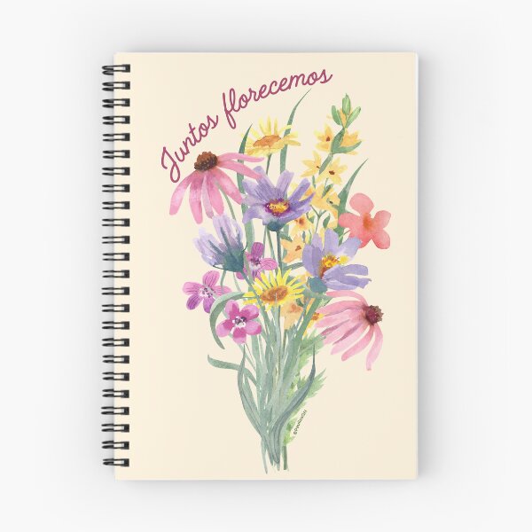 Item preview, Juntos florecemos flowers sticker designed and sold by DesignPMG.