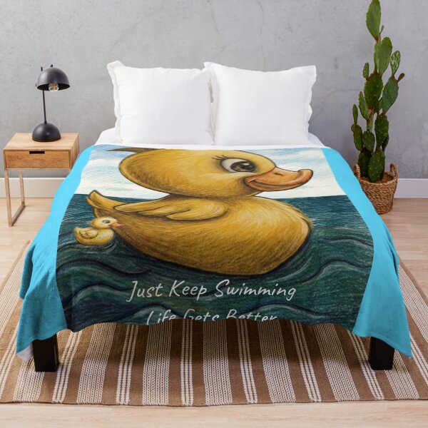 Item preview, duck digital art with life quote designed and sold by BabbleQueen.