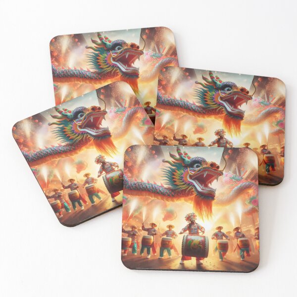 Item preview, Chinese New Year, Dragon Dance and Drummer Art Festival. designed and sold by MyHappyArtShop.