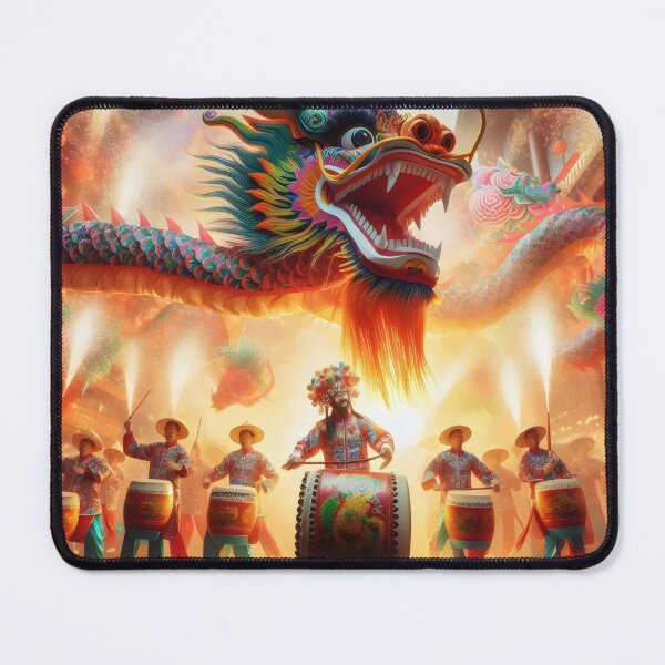 Item preview, Chinese New Year, Dragon Dance and Drummer Art Festival. designed and sold by MyHappyArtShop.