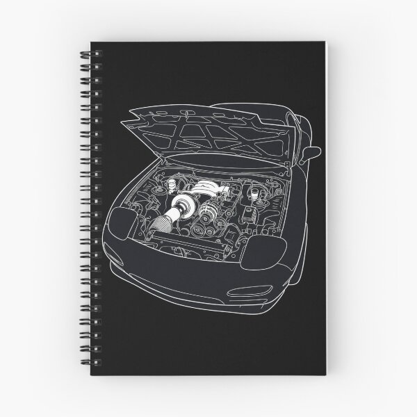Item preview, Minimalist JDM Single Turbo Engine Line Art designed and sold by RedlineCircuit.