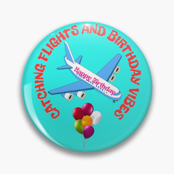 Item preview, Catching Flights And Birthday Vibes - Travel Airplane Celebration Design designed and sold by Evelashop.