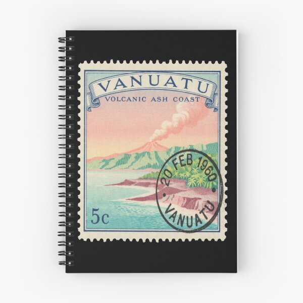 Item preview, Vanuatu Pacific Volcanic Coast Jungle Ridge Stamp Sticker designed and sold by stickercuffs.