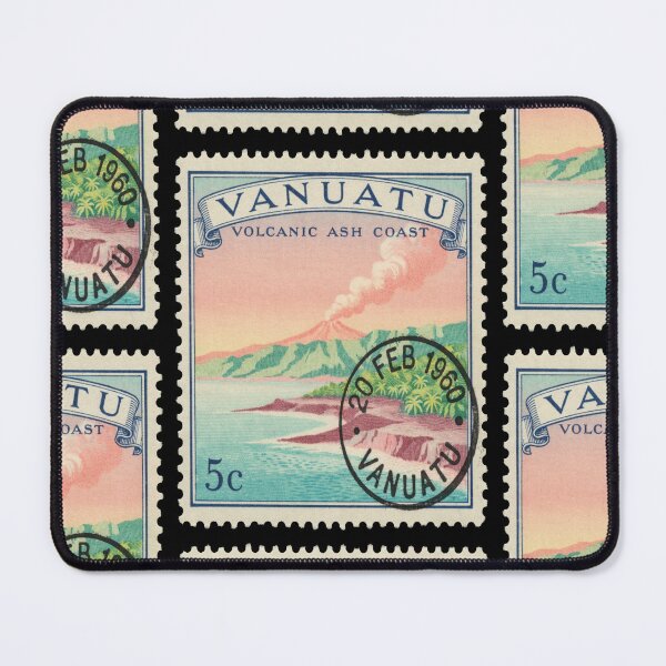 Item preview, Vanuatu Pacific Volcanic Coast Jungle Ridge Stamp Sticker designed and sold by stickercuffs.