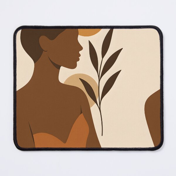 Item preview, Boho Woman Silhouette with Sun and Botanical Leaves, Abstract Feminine Wall Art designed and sold by NarjaShop.
