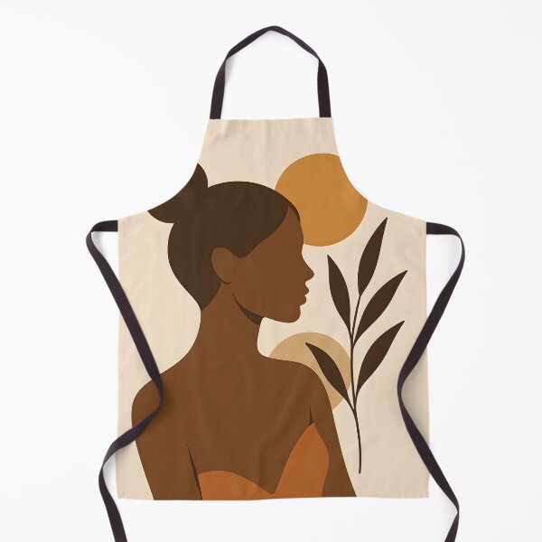 Item preview, Boho Woman Silhouette with Sun and Botanical Leaves, Abstract Feminine Wall Art designed and sold by NarjaShop.