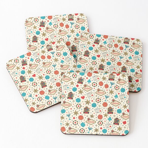 Item preview, Las Vegas Casino Pattern, Poker Dice Slot Machine Retro Print designed and sold by TM DESIGNS AND MORE.