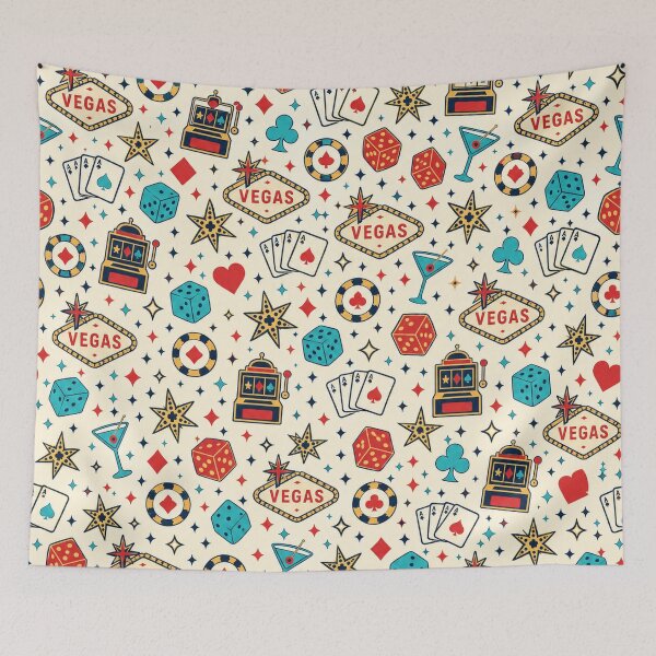 Item preview, Las Vegas Casino Pattern, Poker Dice Slot Machine Retro Print designed and sold by TM DESIGNS AND MORE.