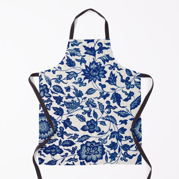Item preview, Blue and White Botanical Pattern – Vintage Floral Porcelain Style designed and sold by Good_Things.