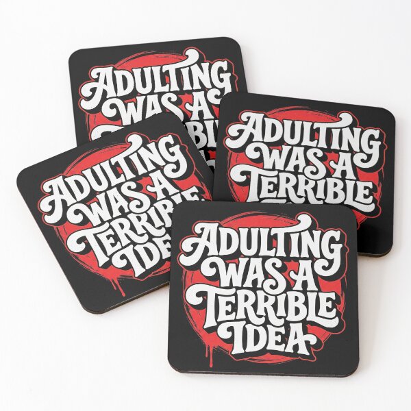 Item preview, Adulting Was a Terrible Idea Funny Sarcastic Typography designed and sold by TripleFour444.