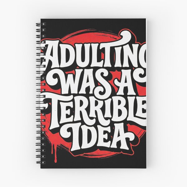 Item preview, Adulting Was a Terrible Idea Funny Sarcastic Typography designed and sold by TripleFour444.