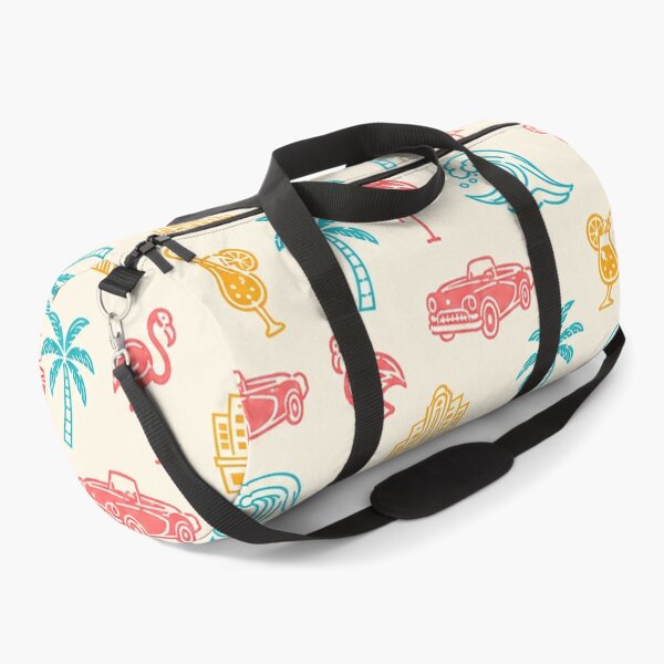 Item preview, Miami Beach Pattern, Flamingo Palm Tree Retro Vacation Print designed and sold by TM DESIGNS AND MORE.